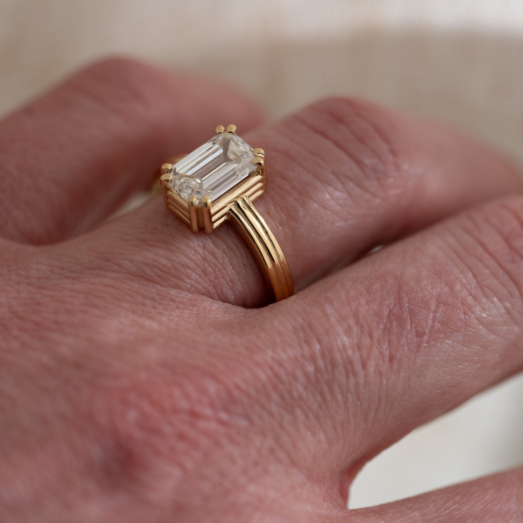 2.38 CT Emerald Fluted Ring