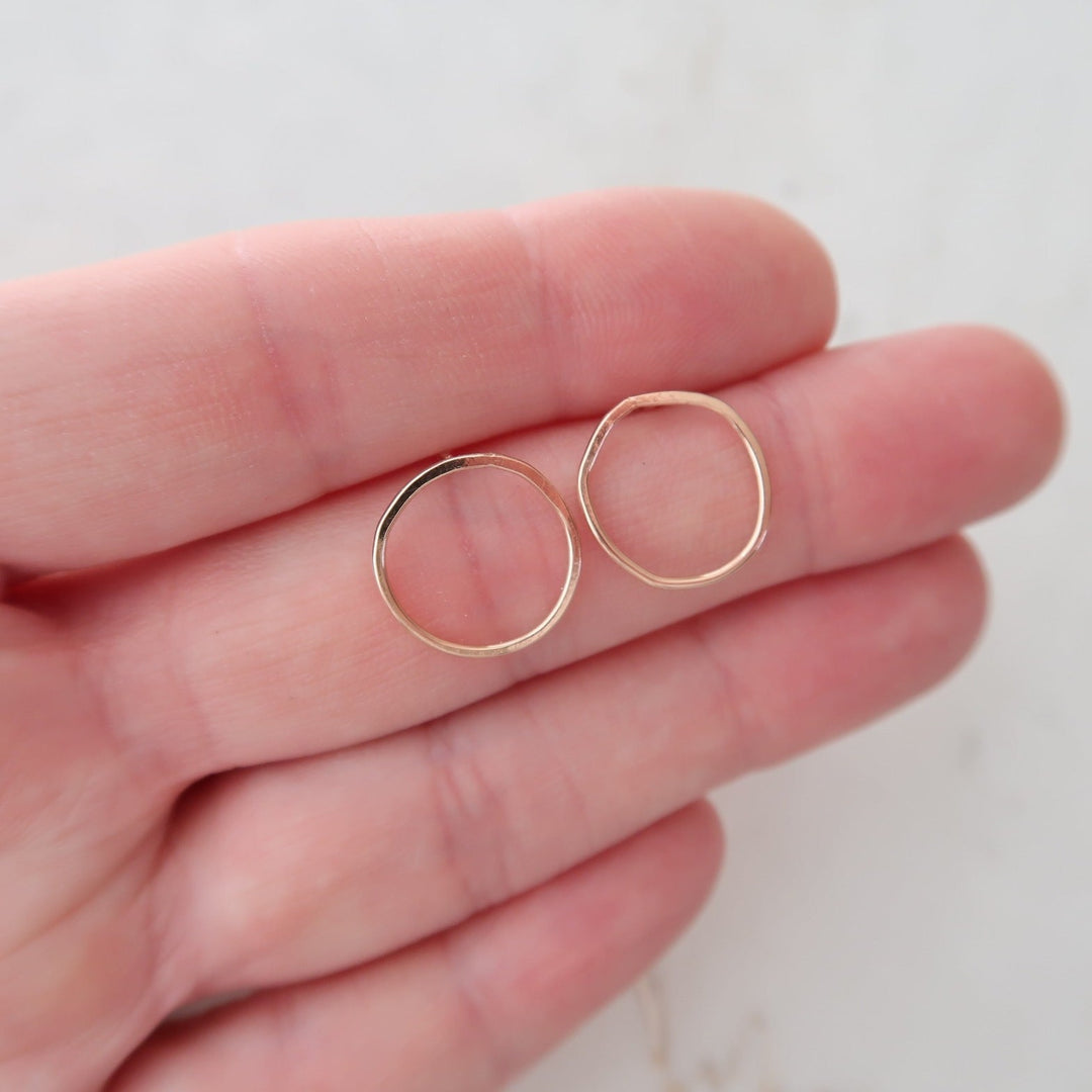 Medium Hoop Studs Rose Gold