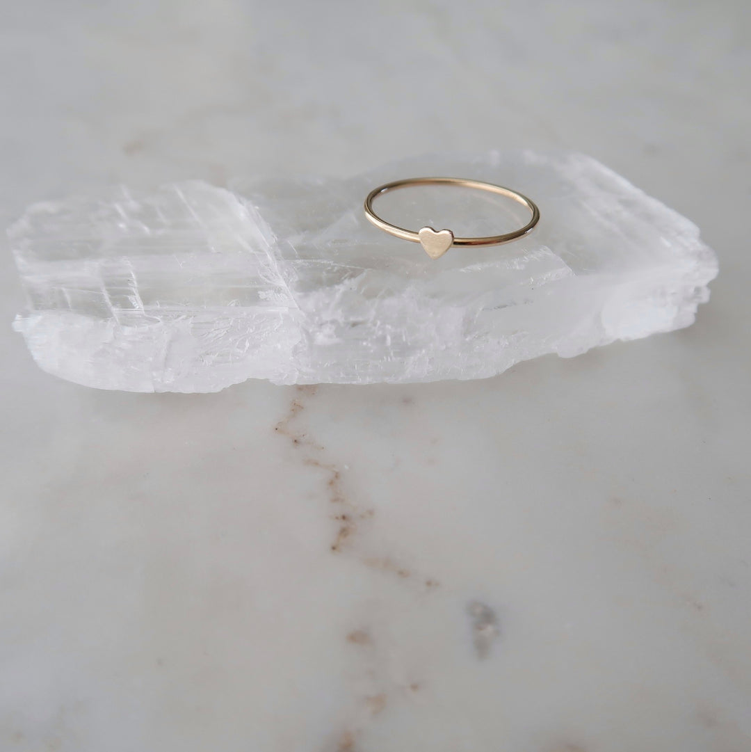 Tiny Heart Stackable Ring
