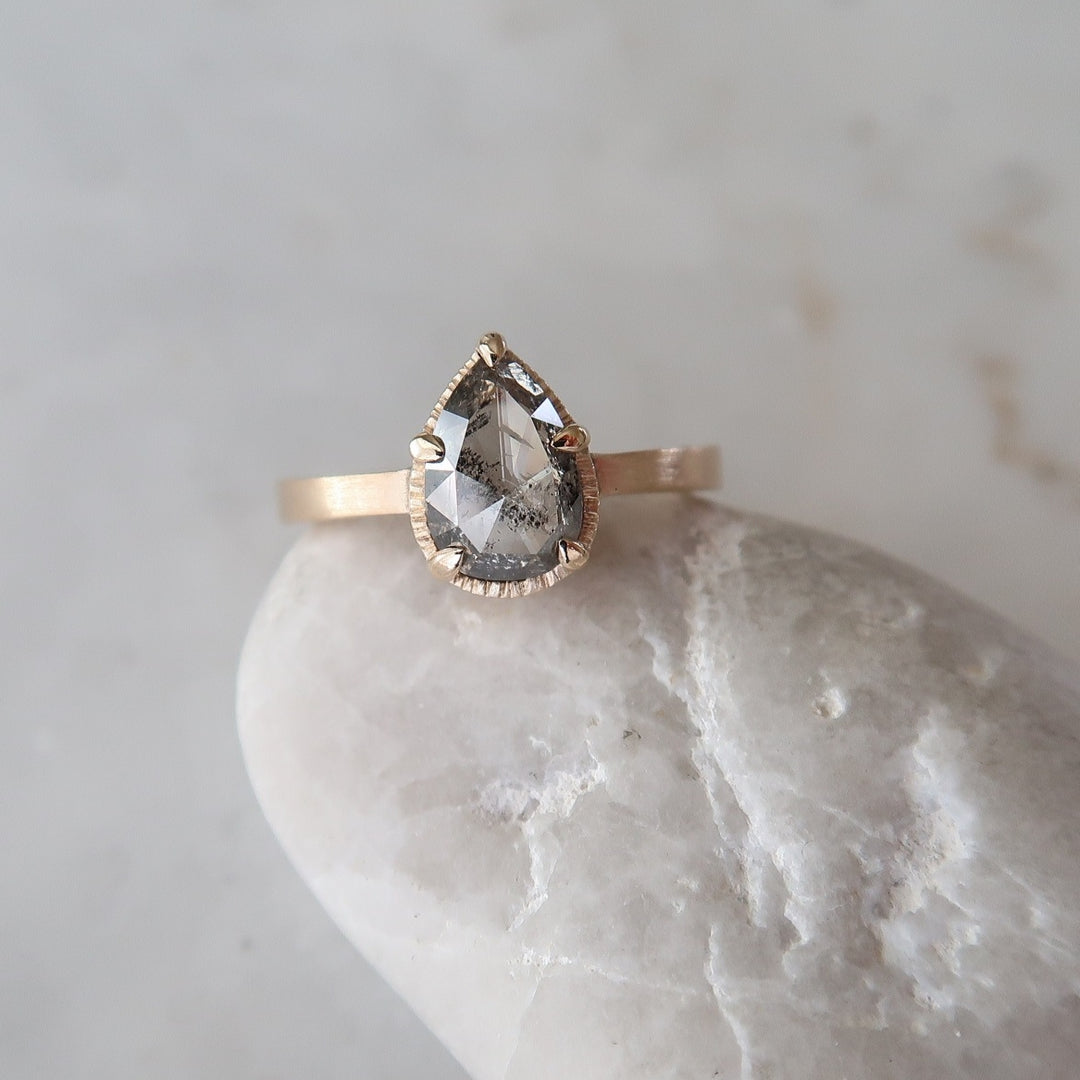 1.14 Ct 5 Prong Pear Diamond Ring