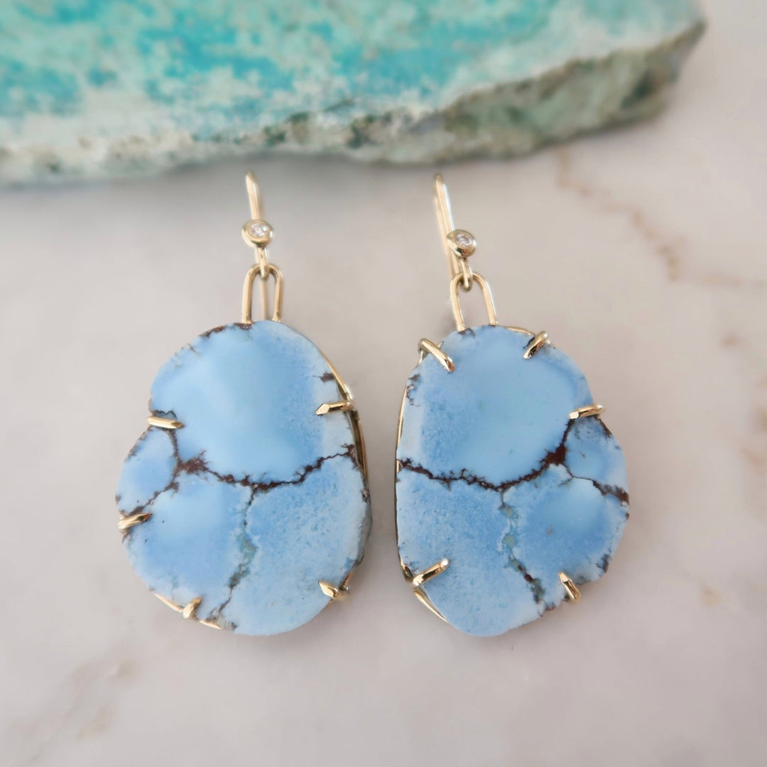 Turquoise Slab Earrings No. 2