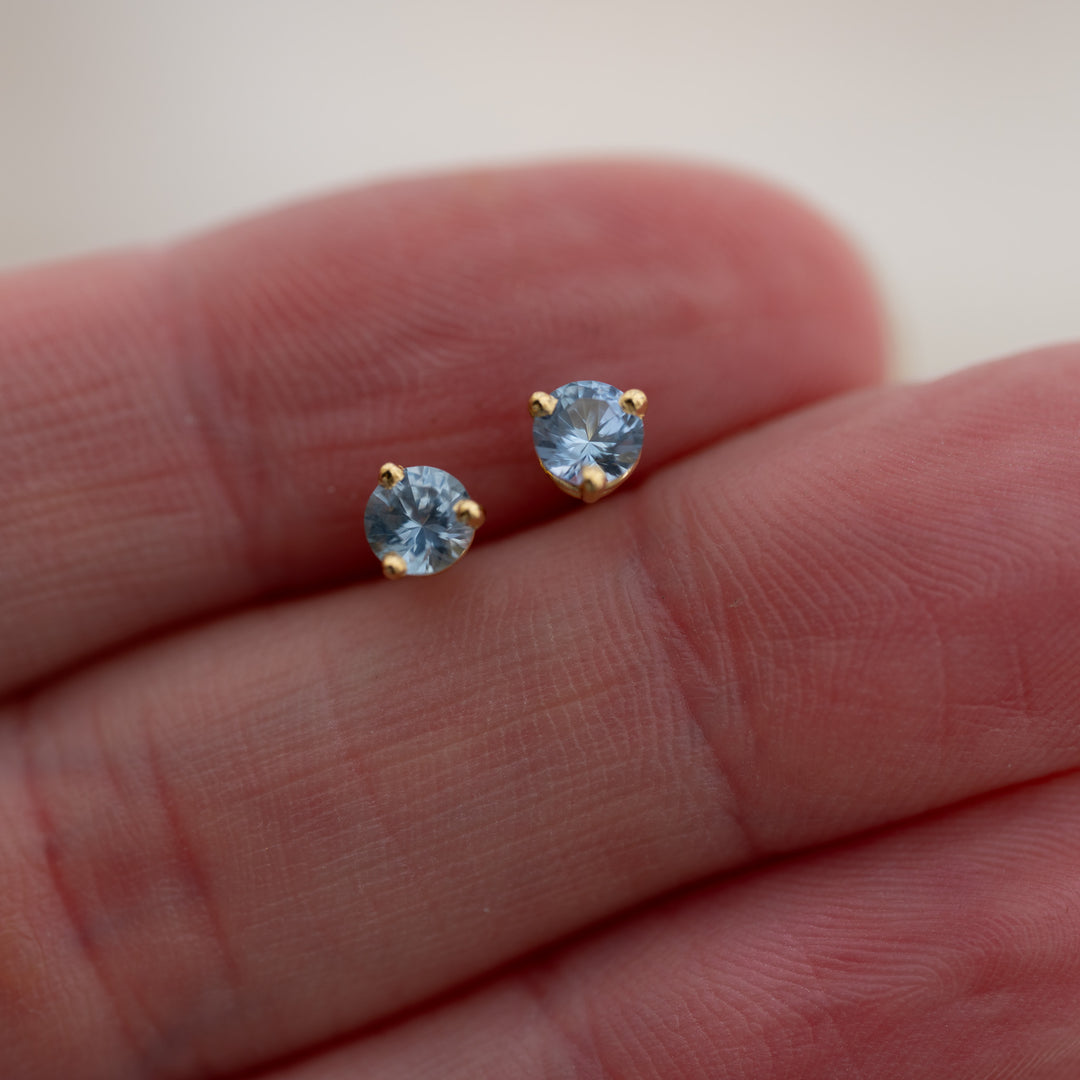 Montana Sapphire Stud Earrings 3mm