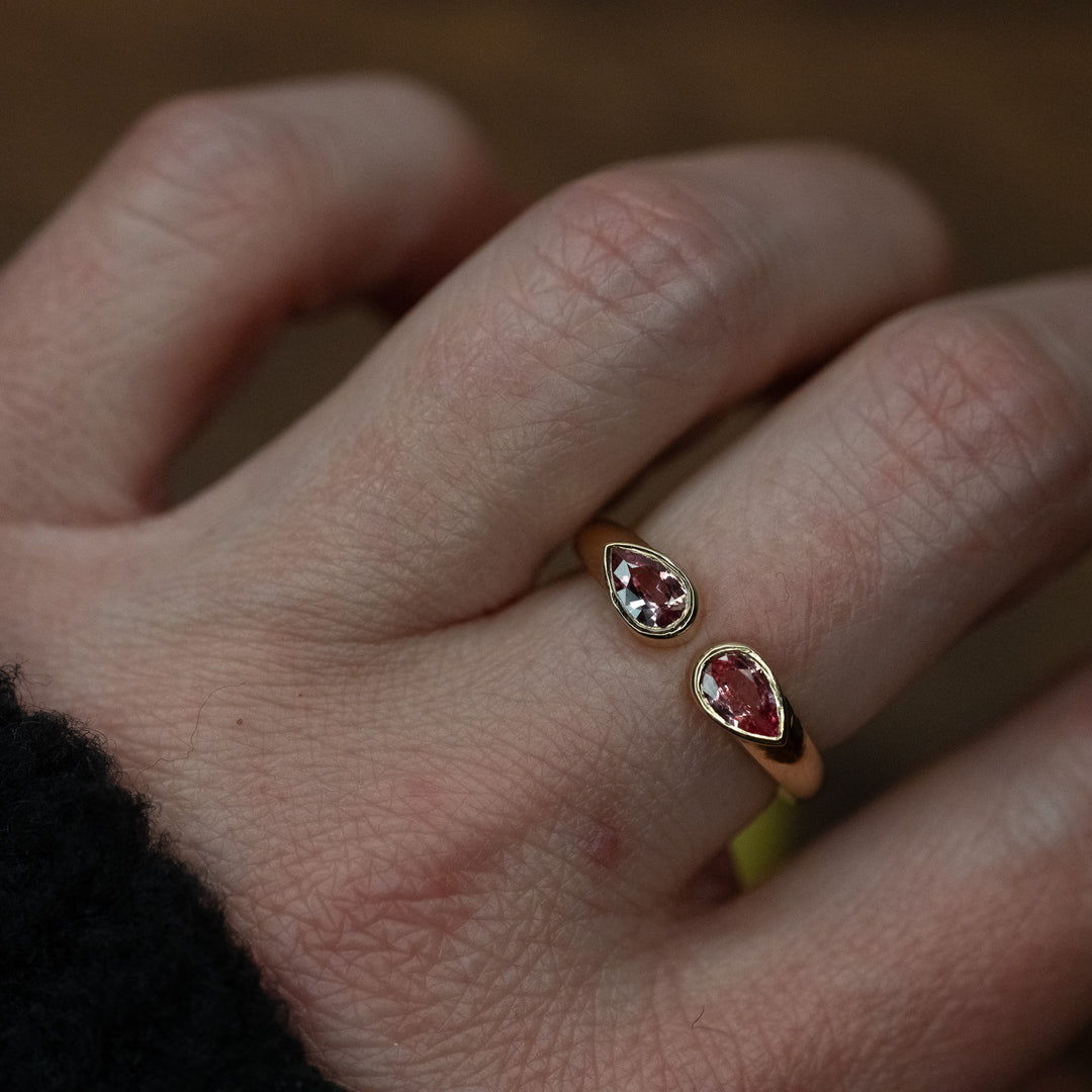 Azalea Ring Open Sapphire Ring
