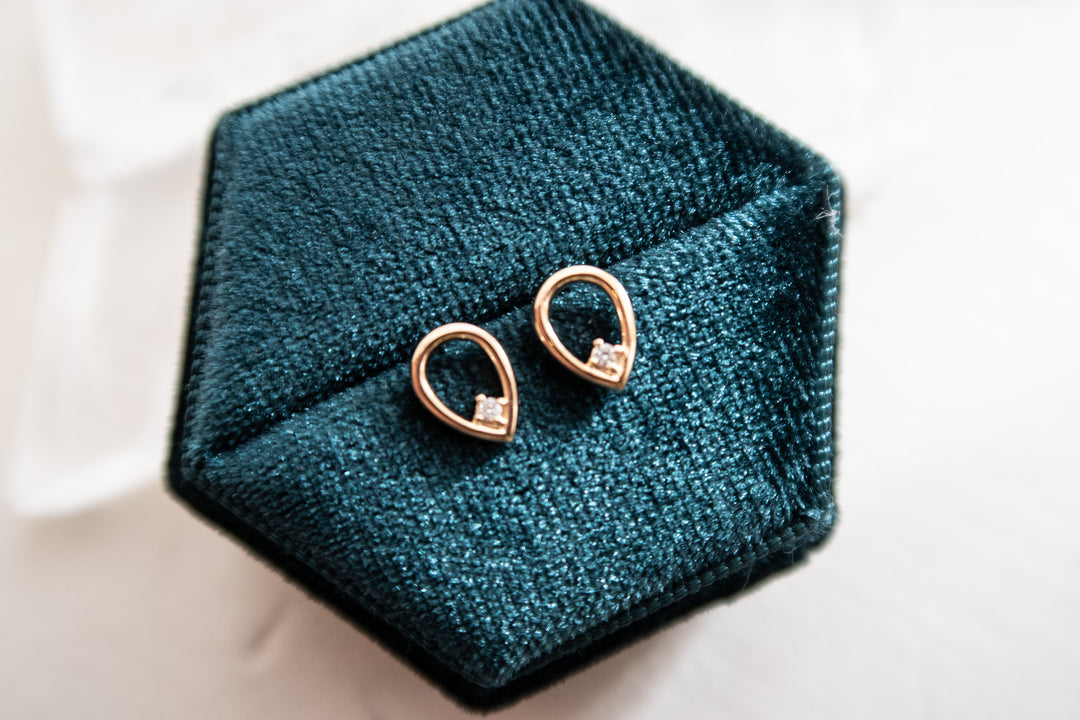 Open Pear Studs