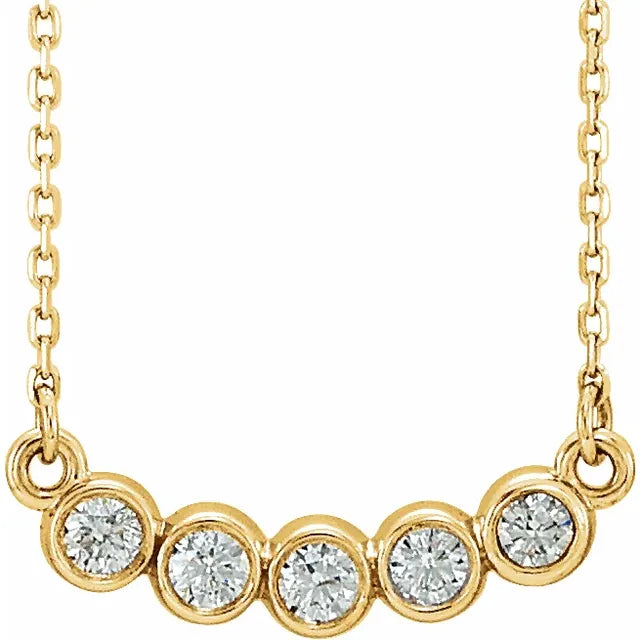 Diamond Arch Necklace 14K Yellow