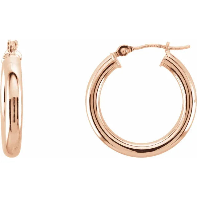Small Chubby Hoops 14K Gold