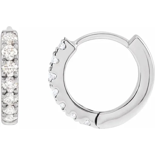 Diamond Huggie Hoops