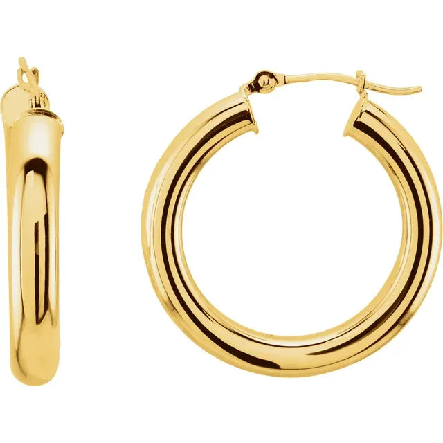 Large Chubby Hoops 14K Gold