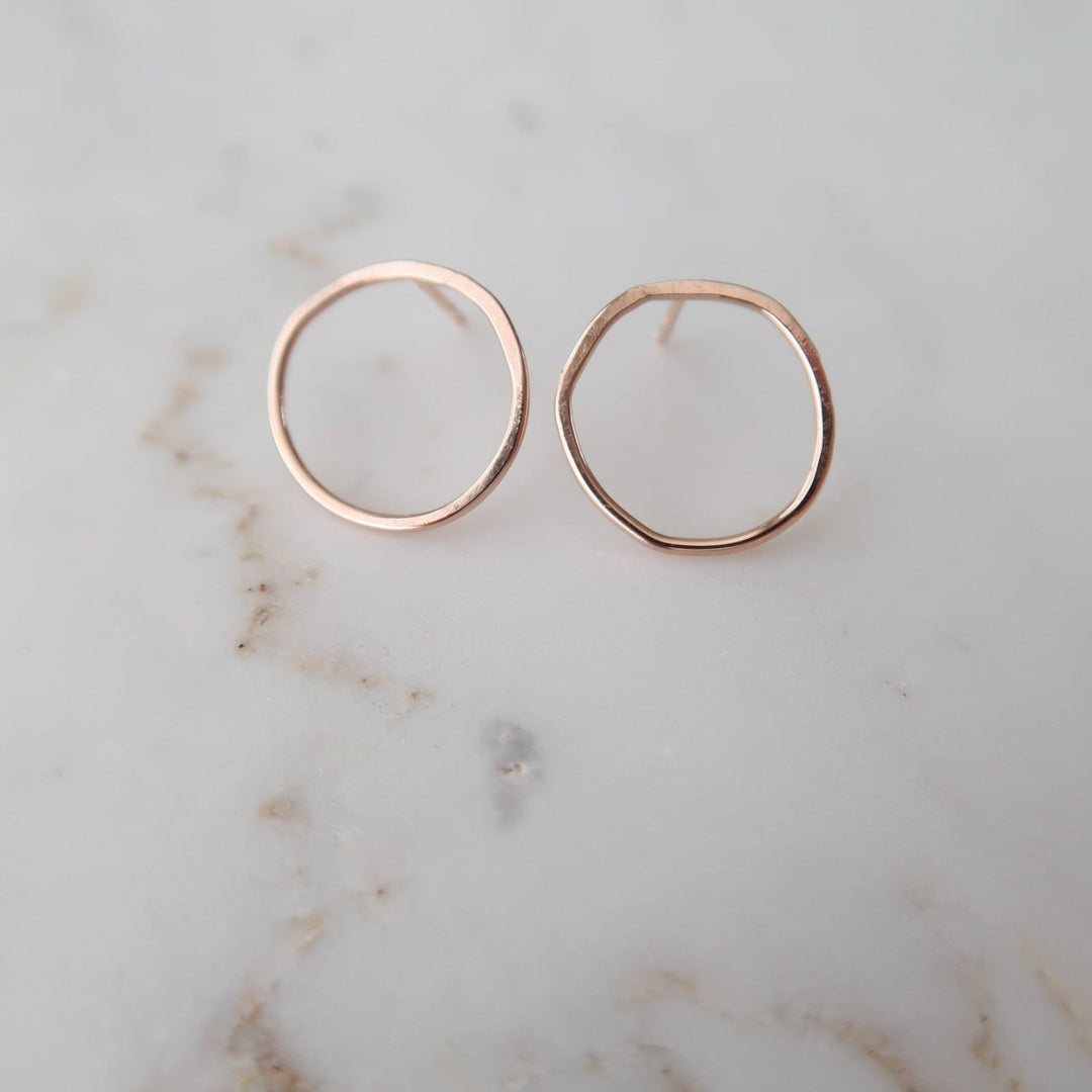 Small Hoop Studs Rose Gold