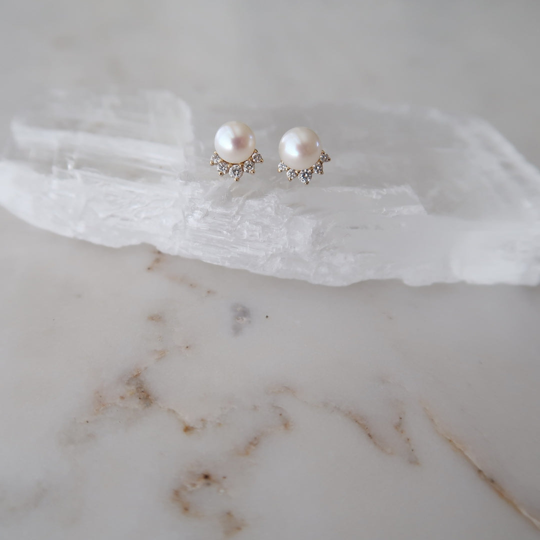 Pearl Cluster Earrings