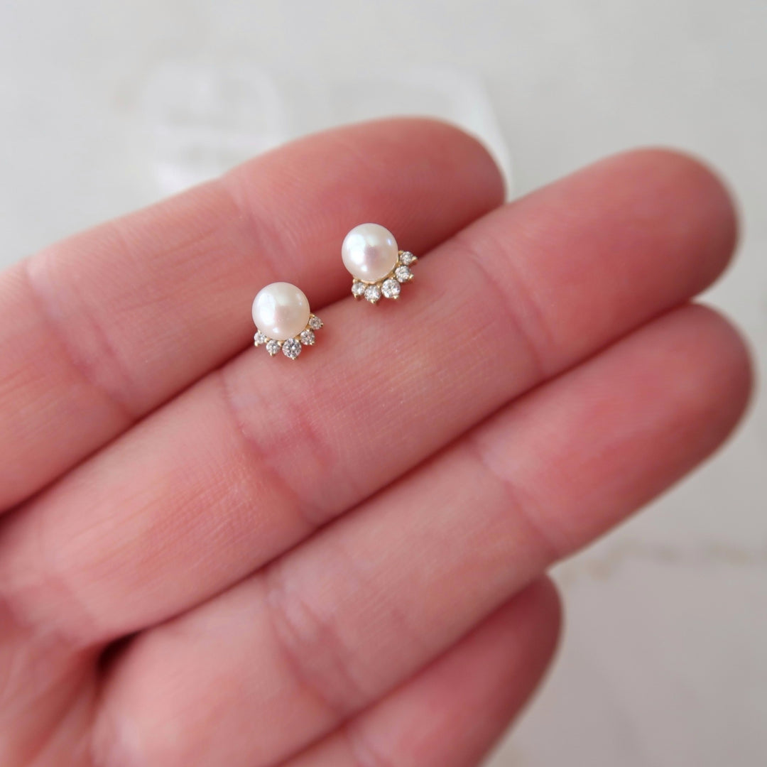 Pearl Cluster Earrings