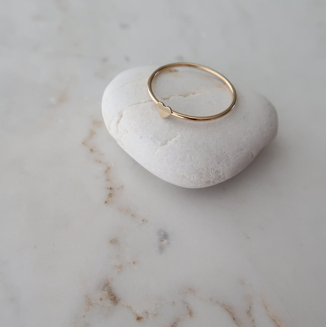 Tiny Heart Stackable Ring