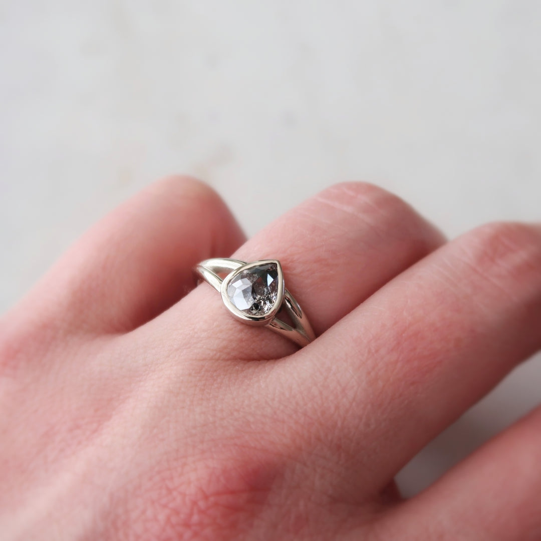 1.50 Ct Pear Split Shank Ring