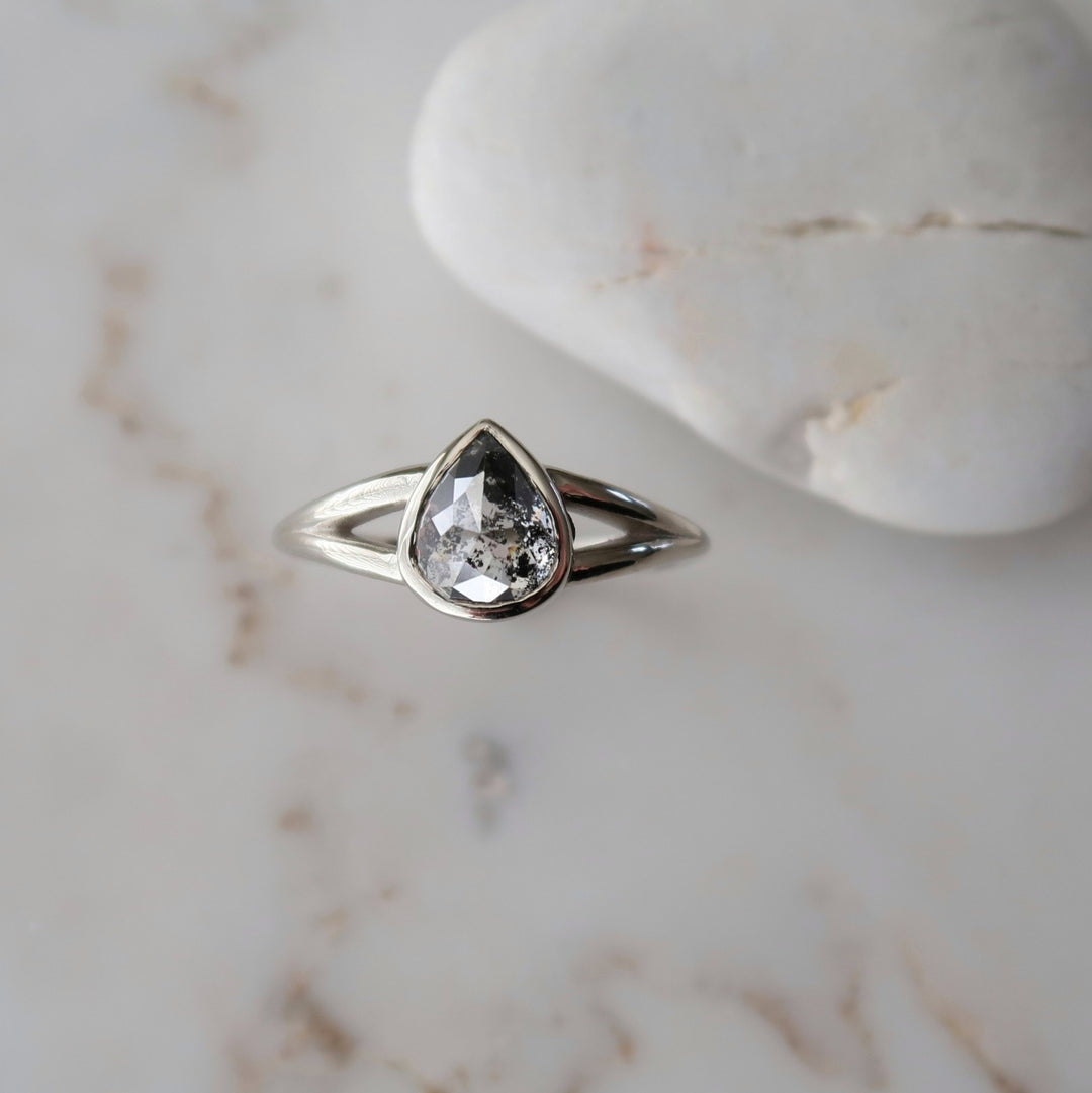 1.50 Ct Pear Split Shank Ring