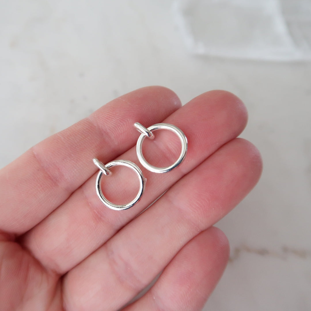 Link Hoop Earrings in Sterling Silver