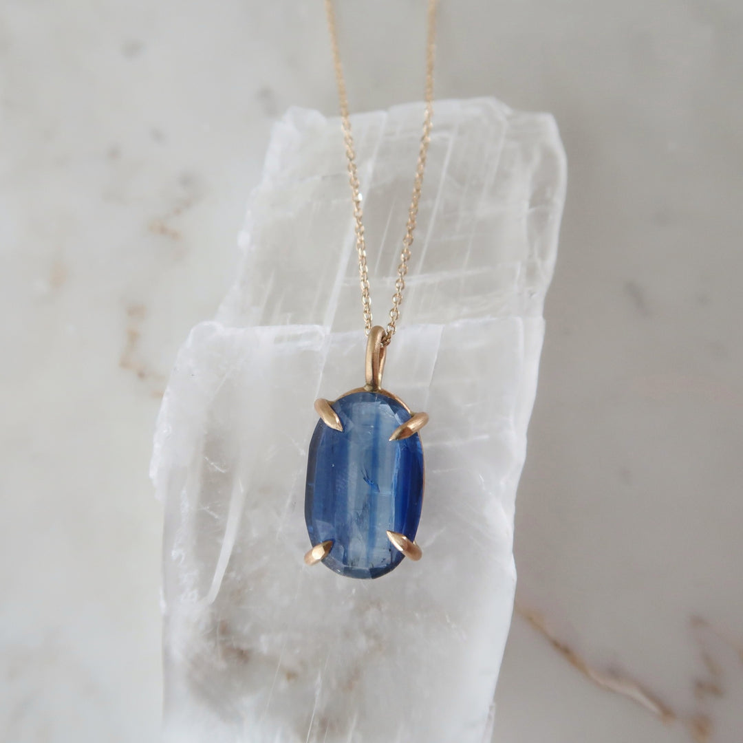 Kyanite Necklace in 14K Gold