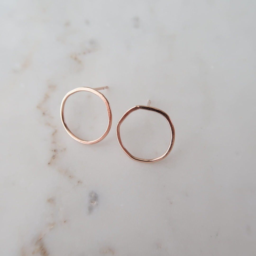 Medium Hoop Studs Rose Gold