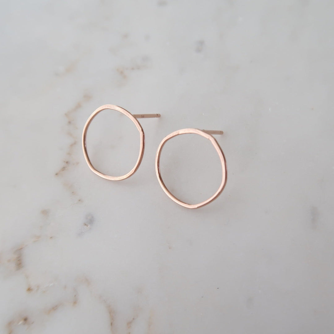 Medium Hoop Studs Rose Gold