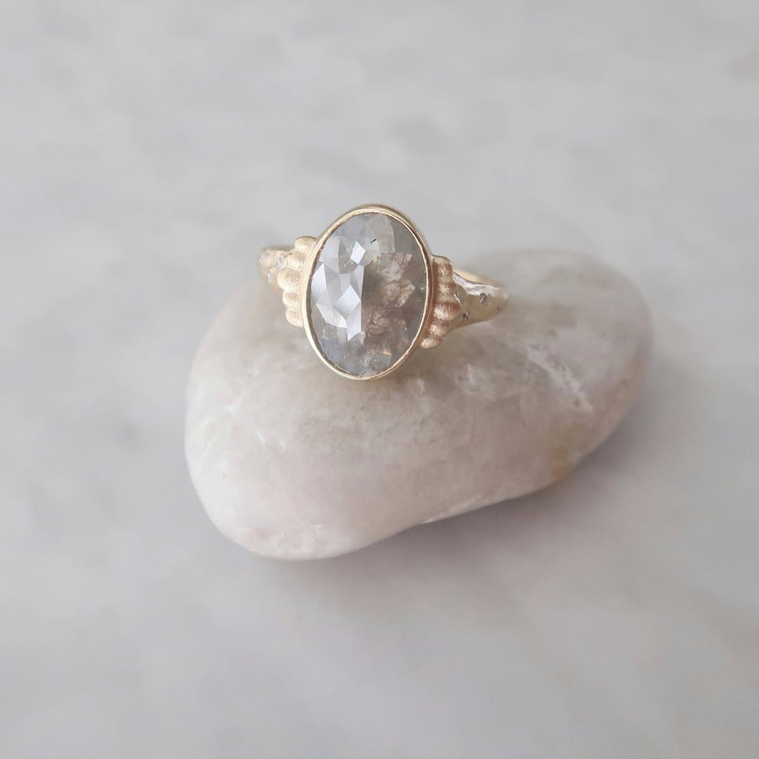 2.01 CT Grey Oval Ring