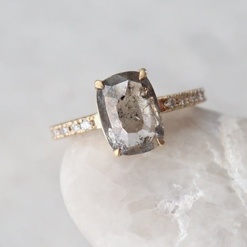 1.61 CT Cushion w/ Pavé Band