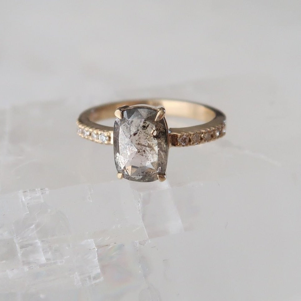 1.61 CT Cushion w/ Pavé Band