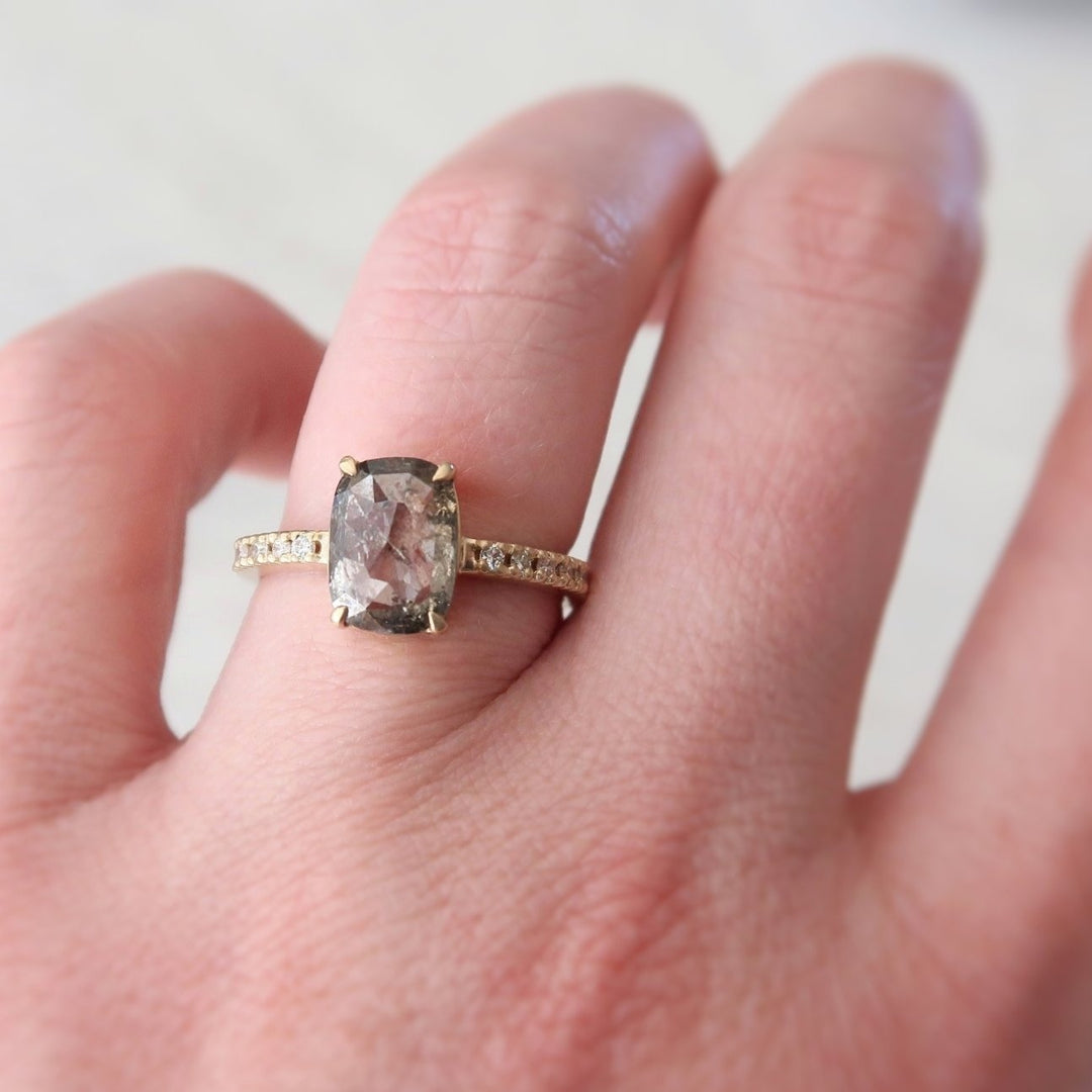 1.61 CT Cushion w/ Pavé Band