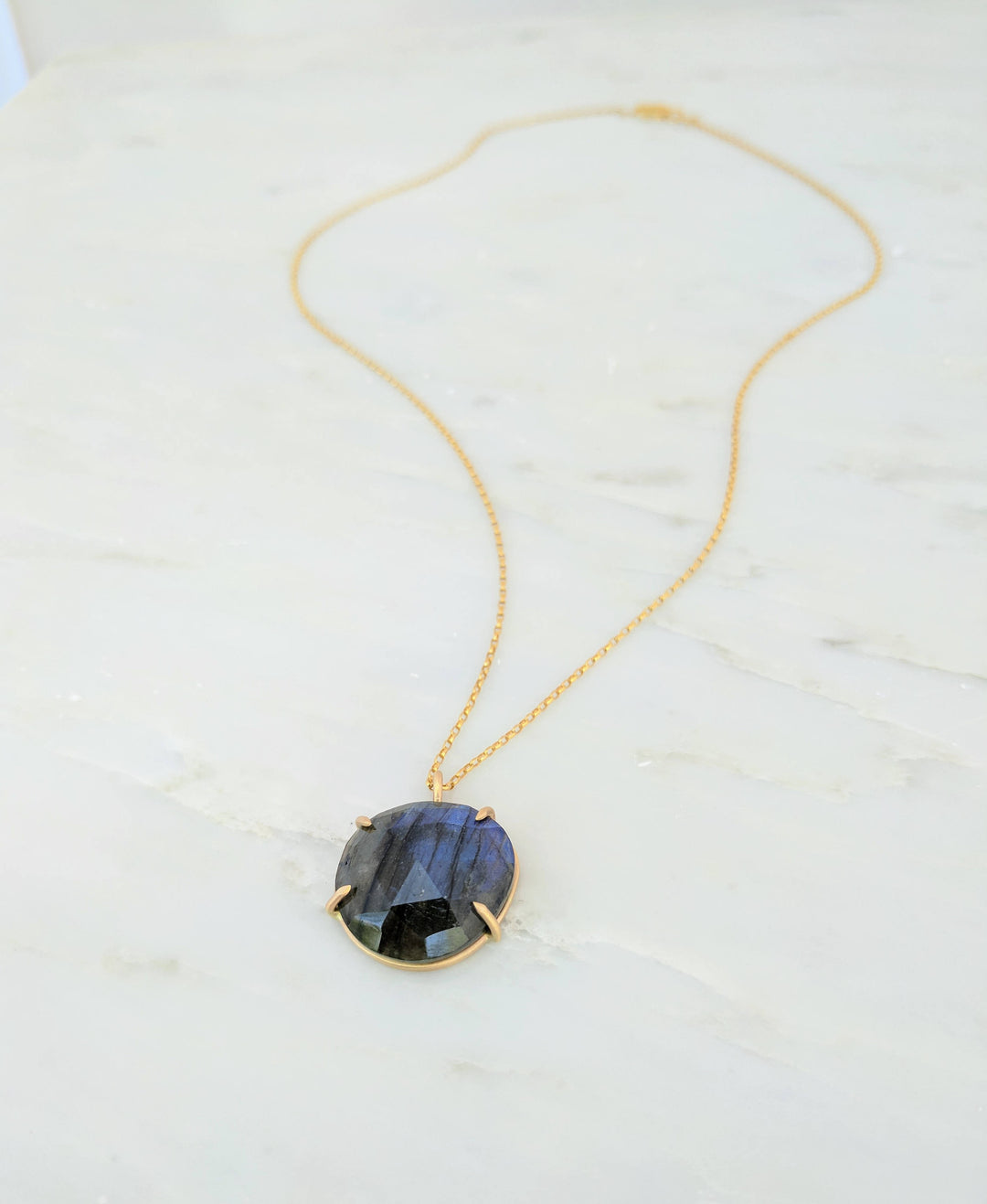 Rose Cut Labradorite Necklace