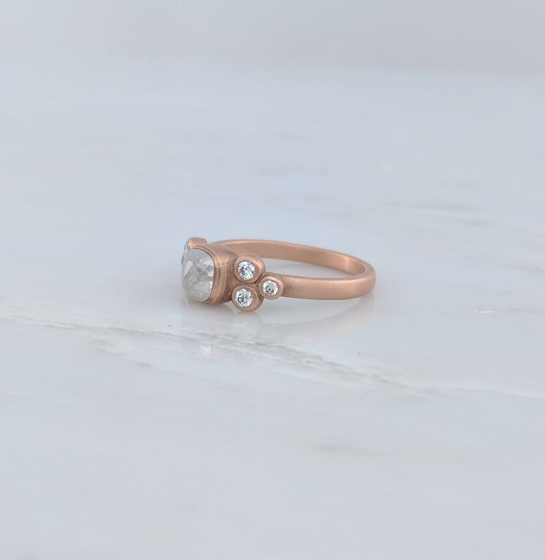 Diamond Cluster Ring in Rose Gold