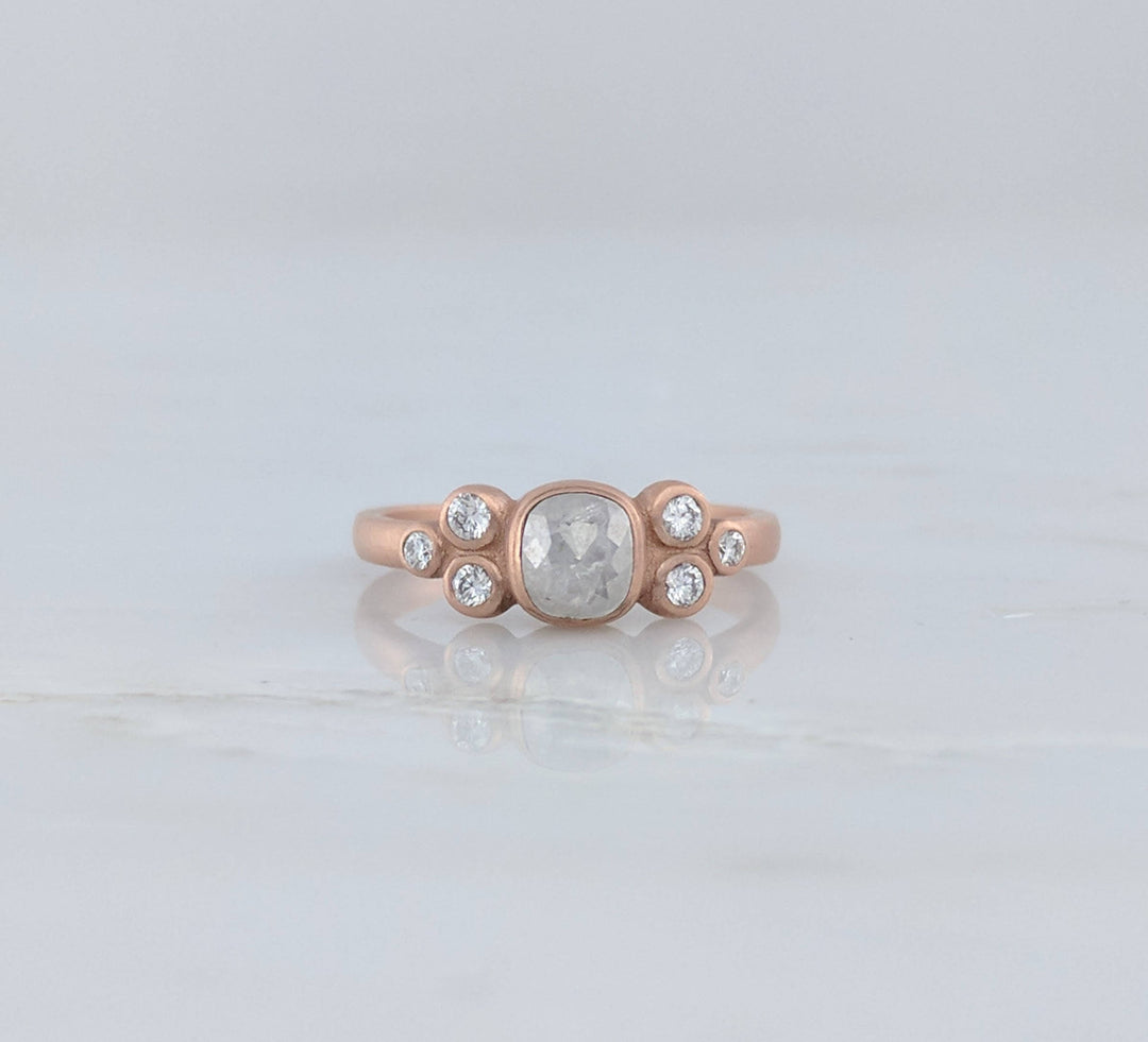 Diamond Cluster Ring in Rose Gold