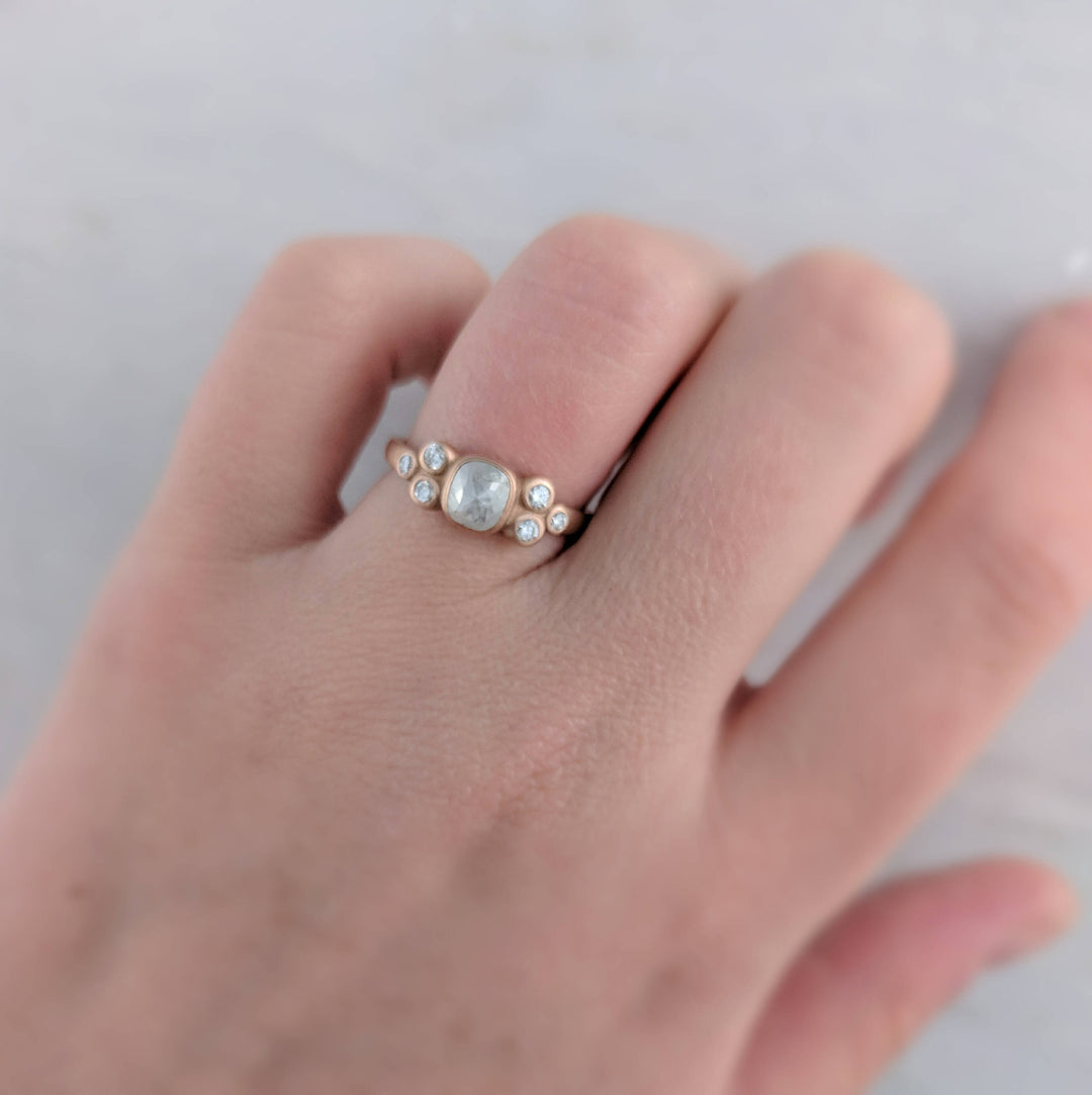 Diamond Cluster Ring in Rose Gold