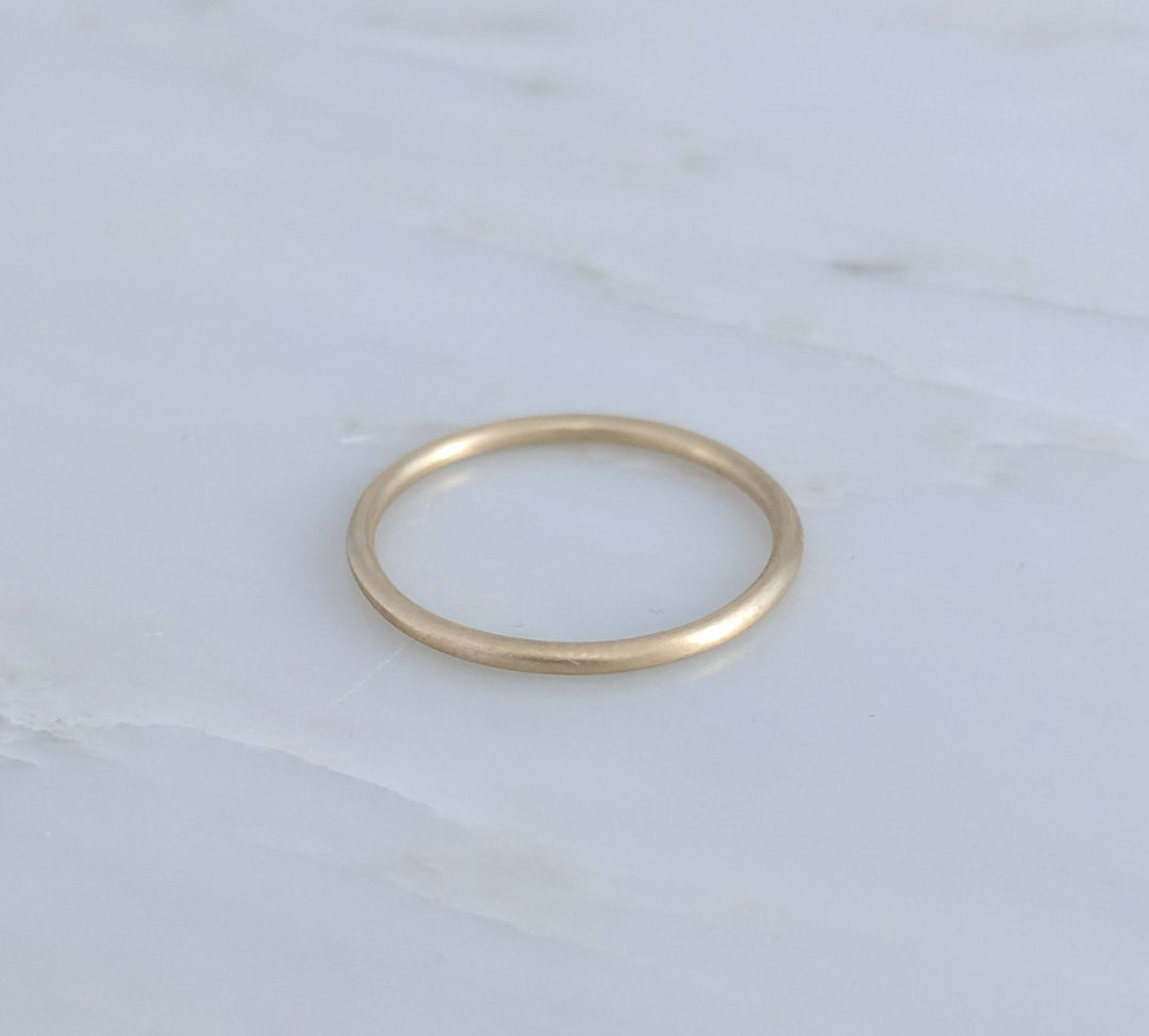 Thin 1.3mm 14K Yellow Gold Band