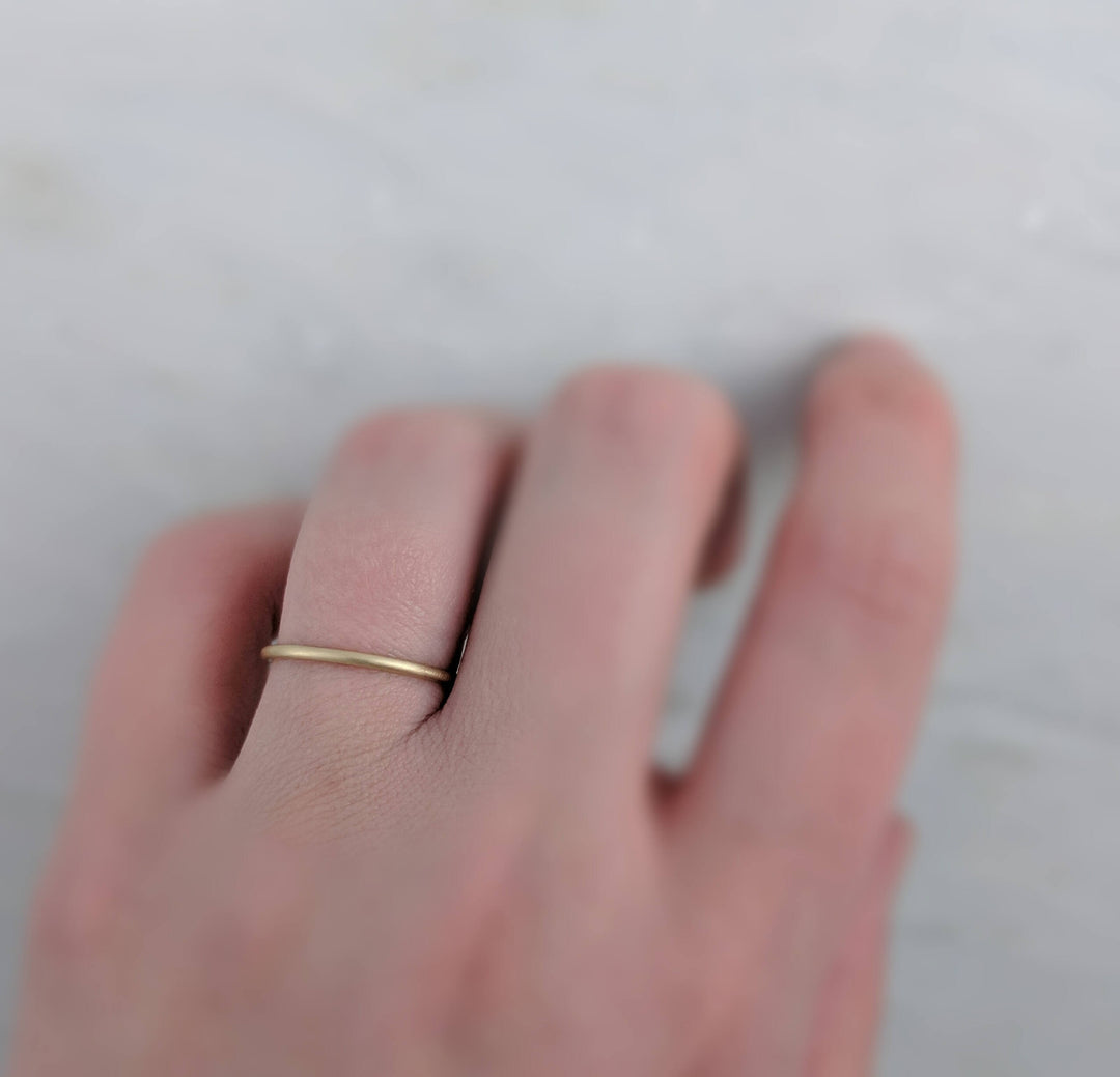 Thin 1.3mm 14K Yellow Gold Band