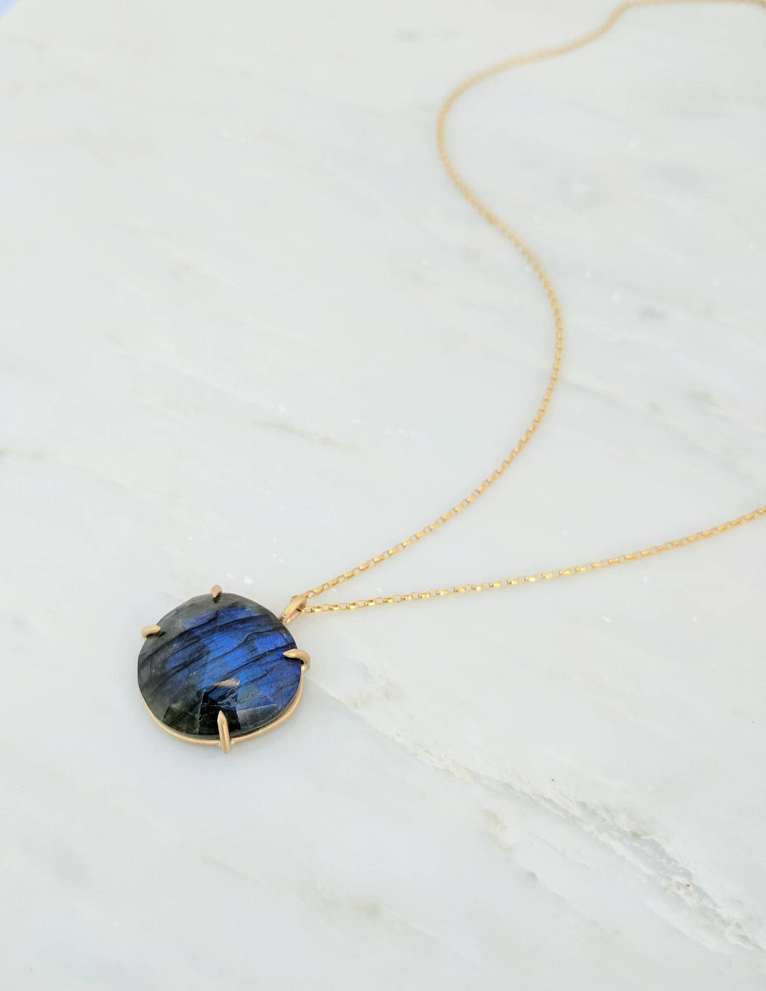 Rose Cut Labradorite Necklace