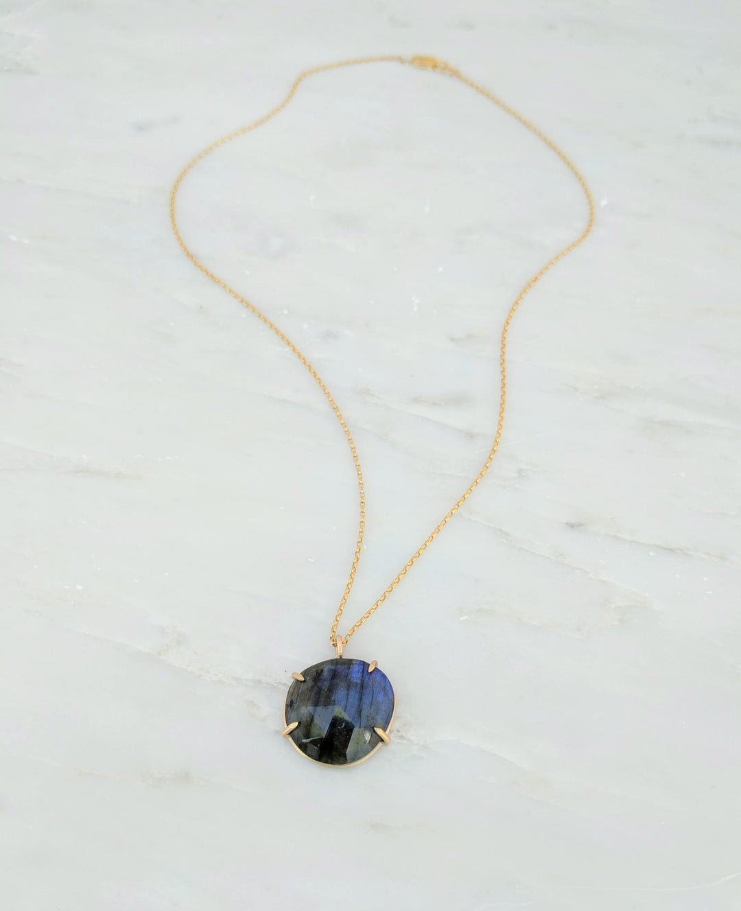 Rose Cut Labradorite Necklace