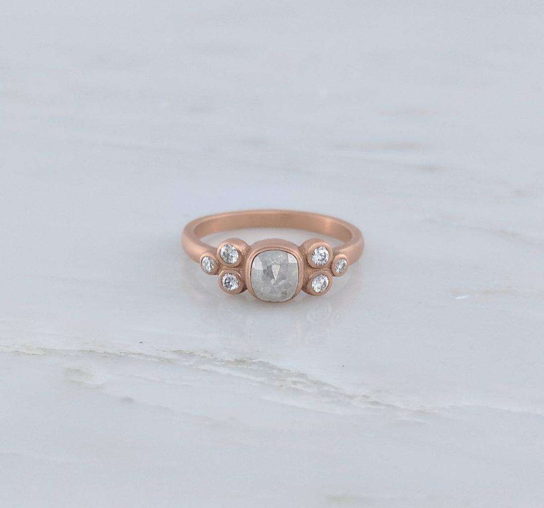 Diamond Cluster Ring in Rose Gold