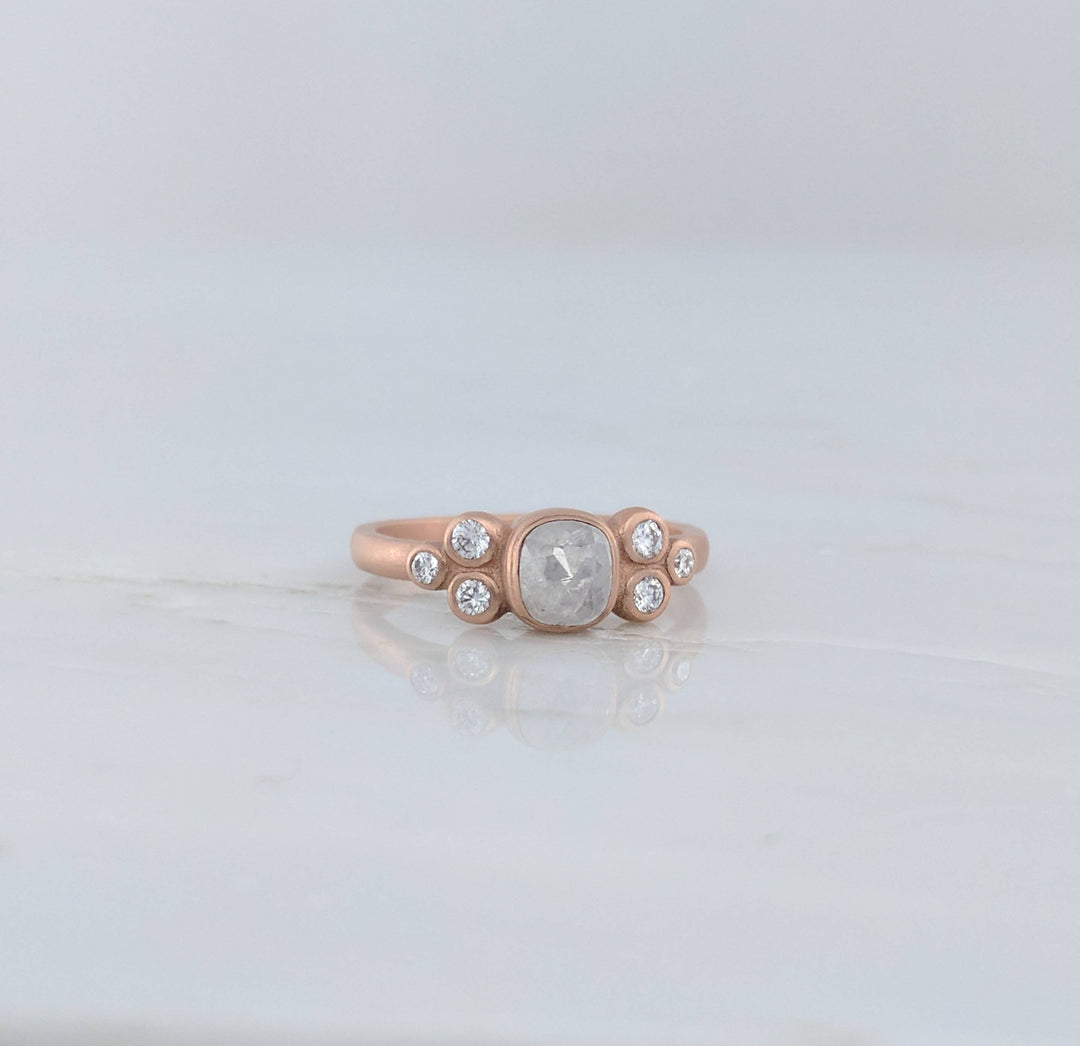 Diamond Cluster Ring in Rose Gold