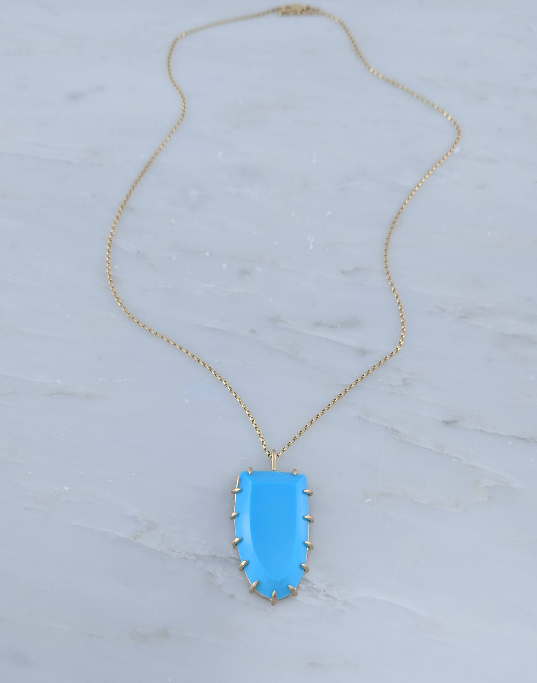 Sleeping Beauty Turquoise Prong Necklace