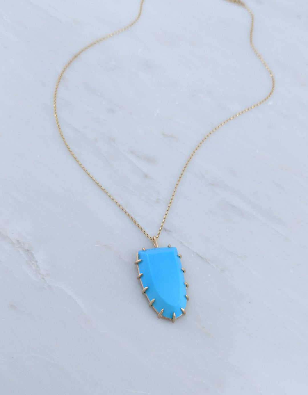 Sleeping Beauty Turquoise Prong Necklace