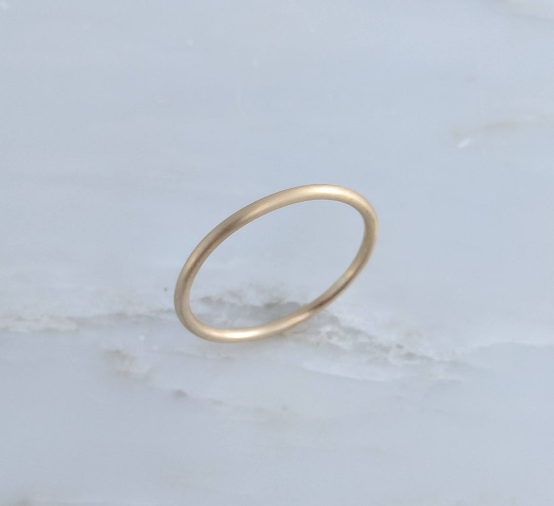 Thin 1.3mm 14K Yellow Gold Band