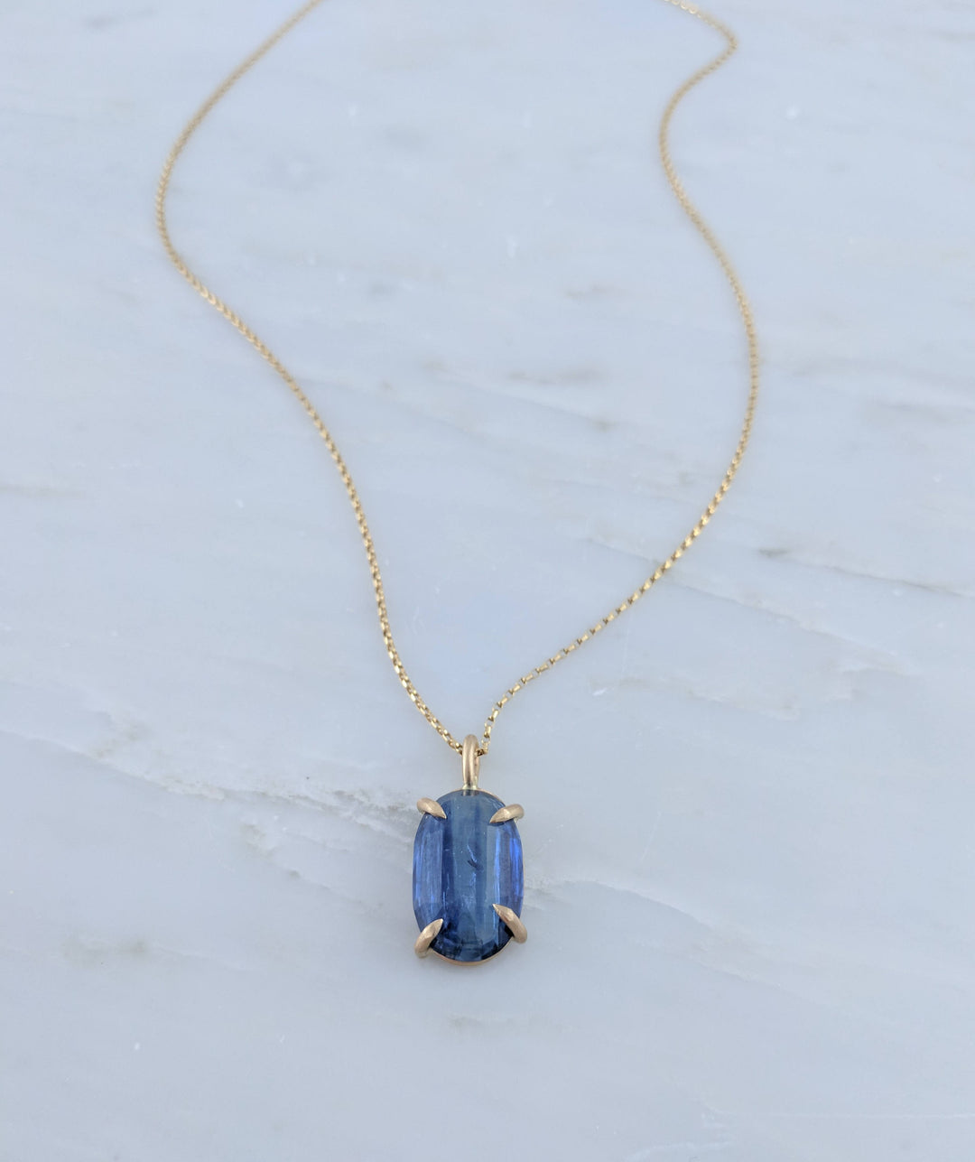 Kyanite Necklace in 14K Gold