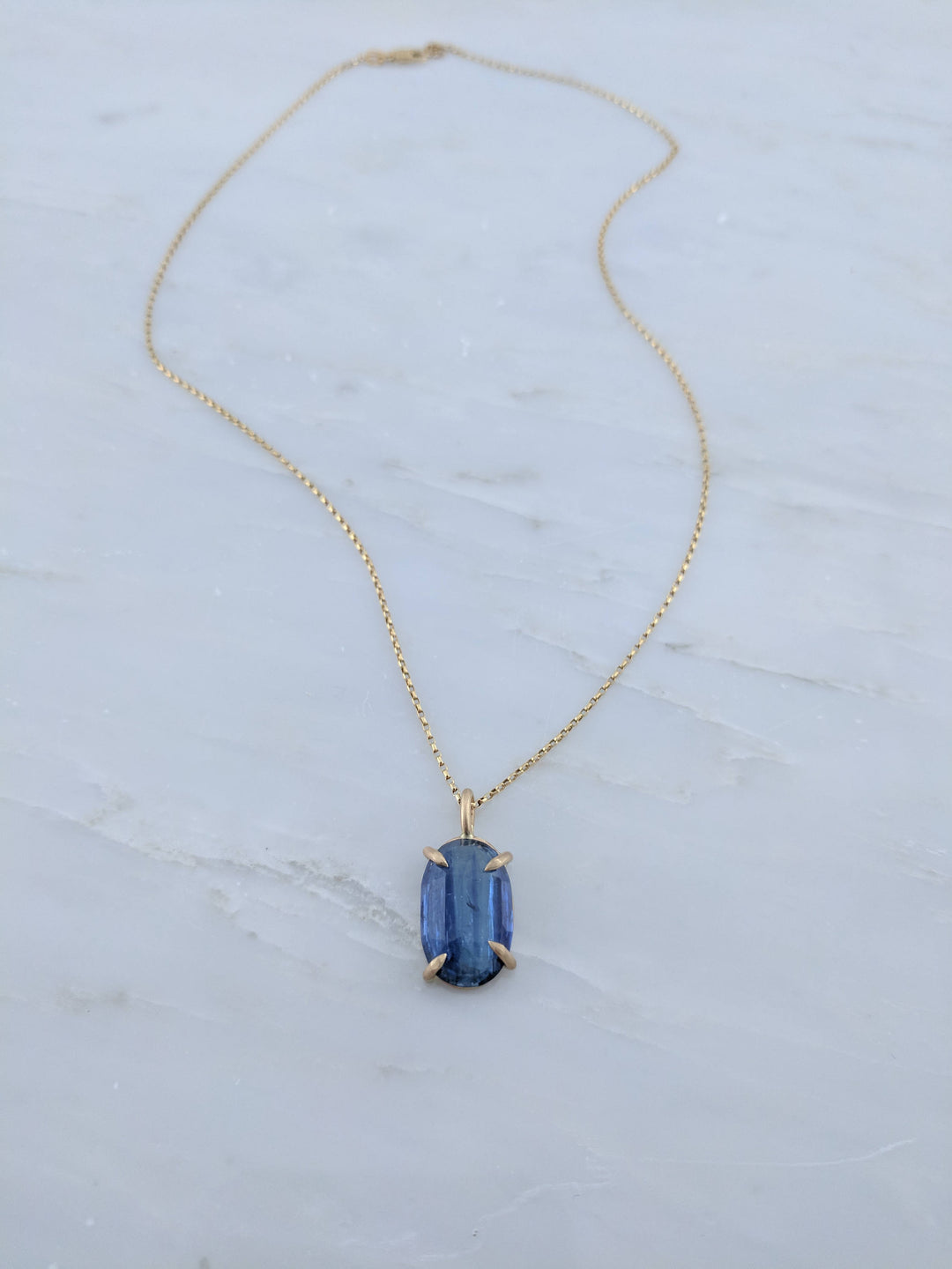 Kyanite Necklace in 14K Gold