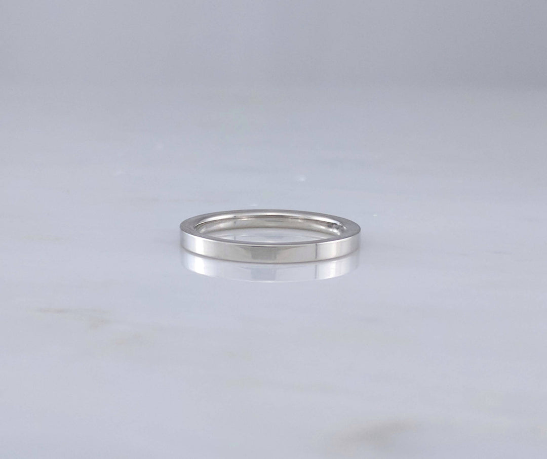 2mm Comfort Fit 14K White Gold Ring