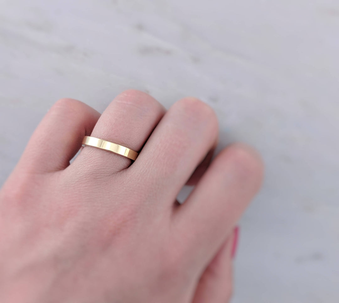 3mm Flat Band in 14K Yellow Gold