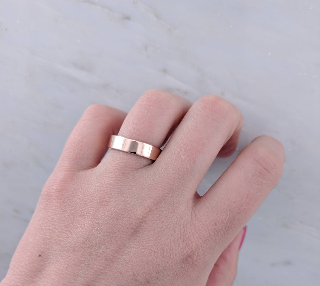 5mm Flat Band in 14K Rose Gold