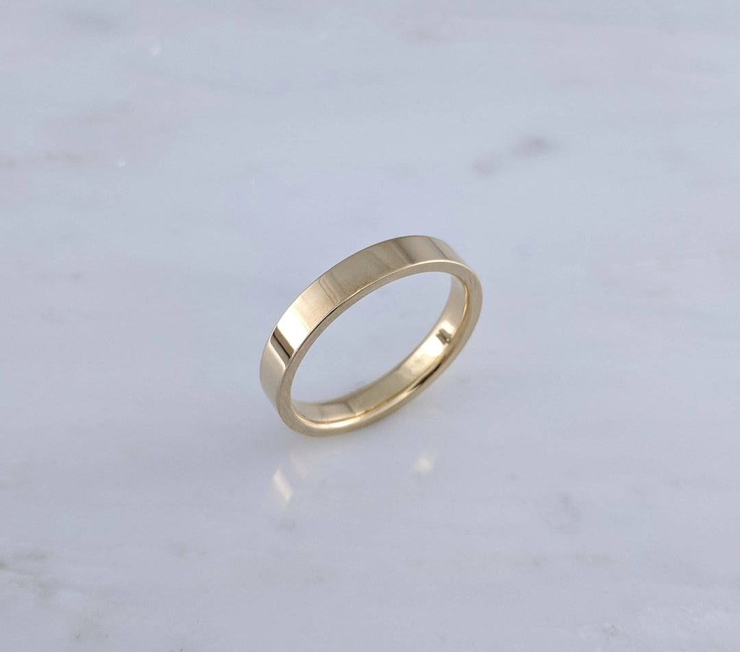 Men's 4mm 14K Yellow Gold Flat Band