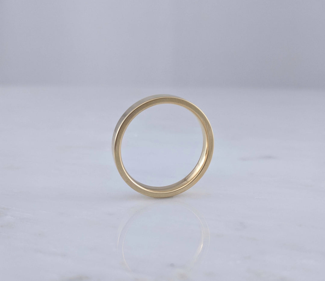 Men's 4mm 14K Yellow Gold Flat Band