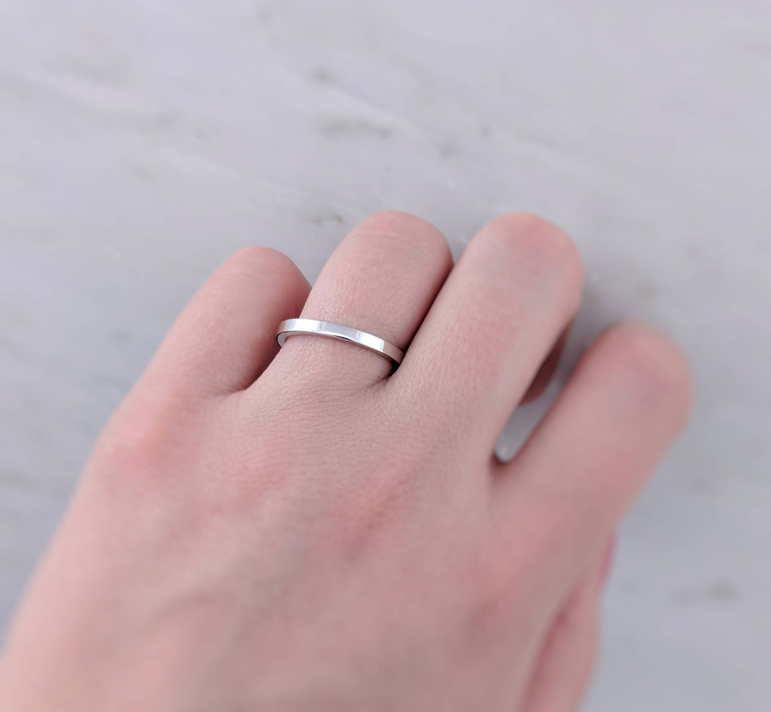 2mm Comfort Fit 14K White Gold Ring