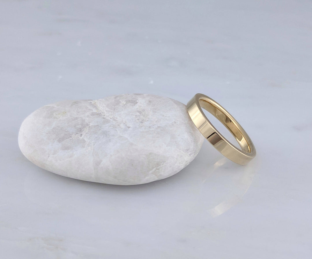 3mm Flat Band in 14K Yellow Gold