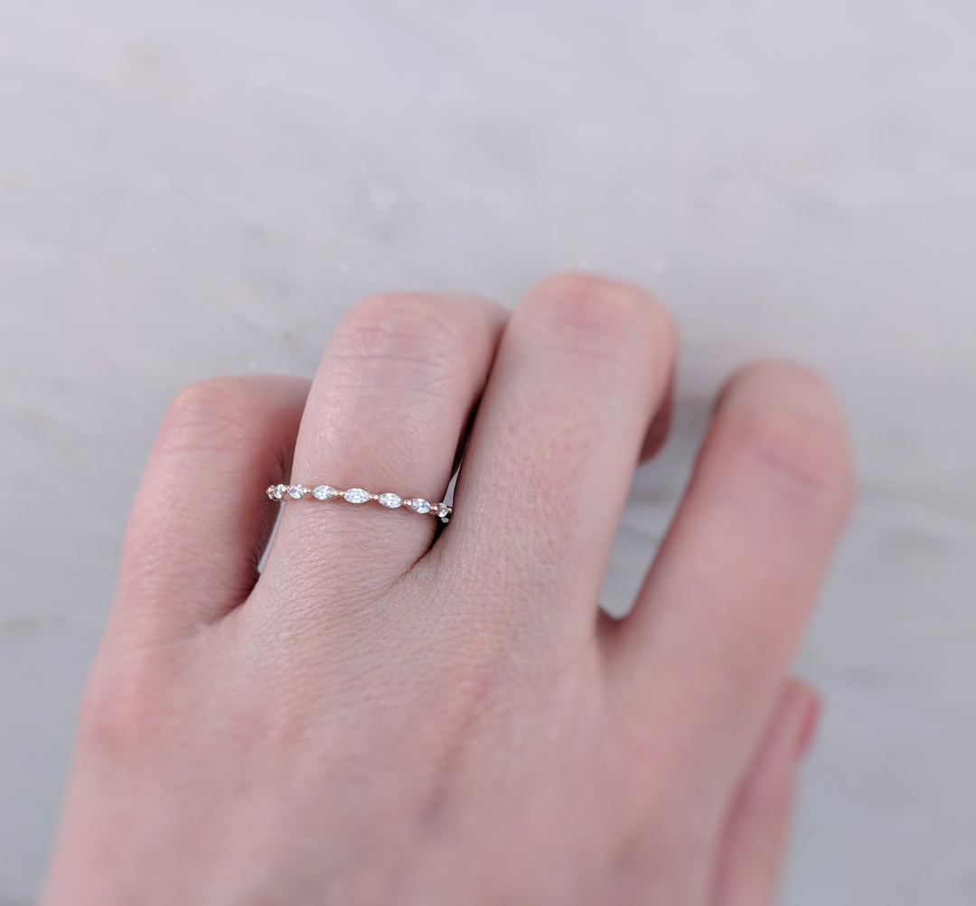 Marquise Diamond Ring in 14K Rose Gold