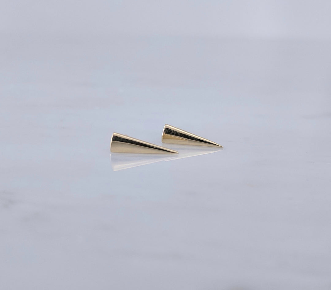 Triangle Stud Earrings in Gold